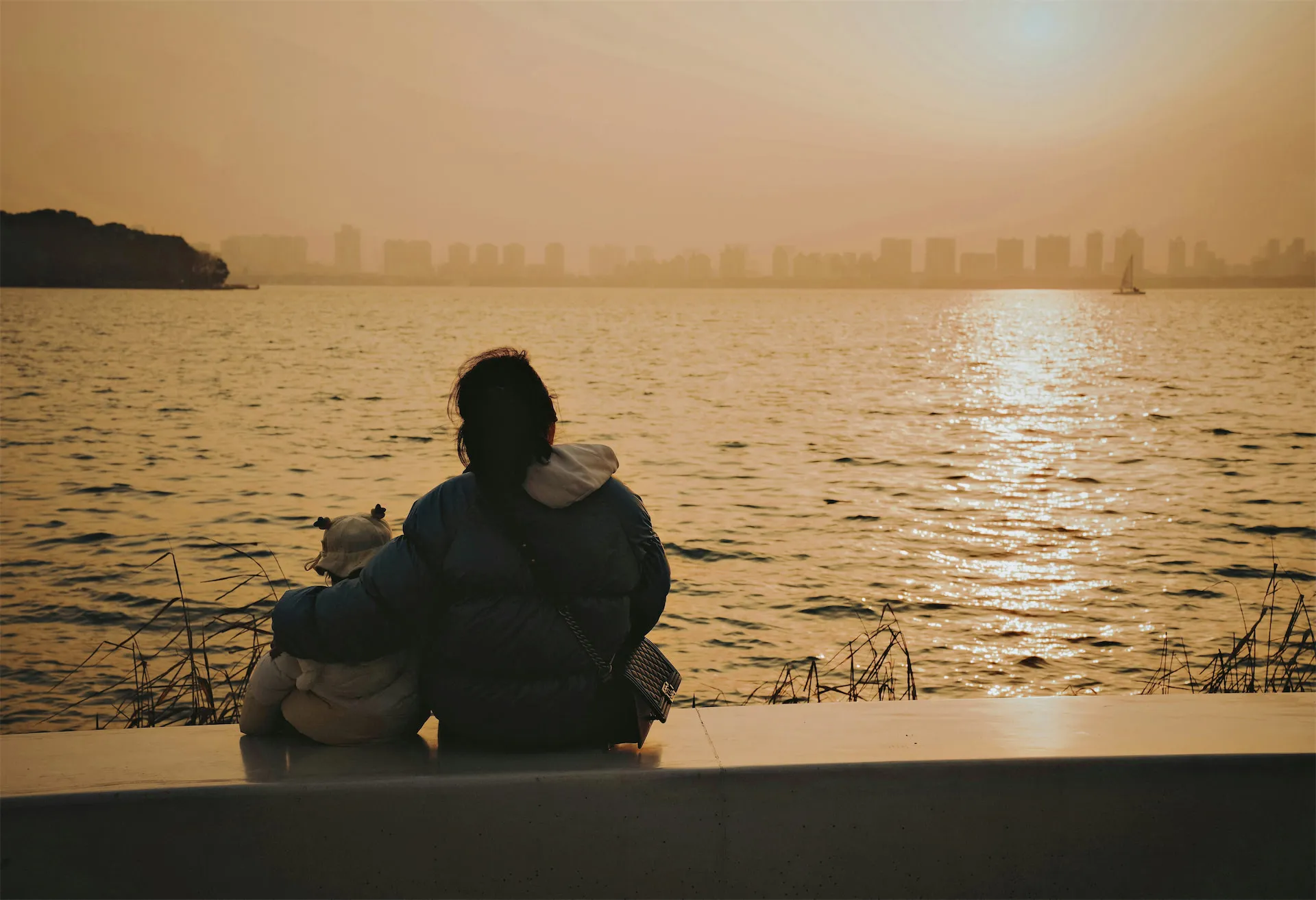Supportive moment between parent and child